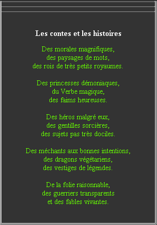 Des contes et des histoires