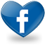 logo en forme de coeur de facebook