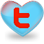 logo en forme de coeur de twitter